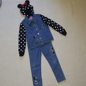 EUC Disney jeans and jean jacket